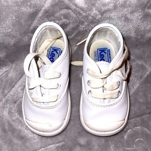 Keds Little Kids White Champion Toe Cap Lace Sneakers Size 3